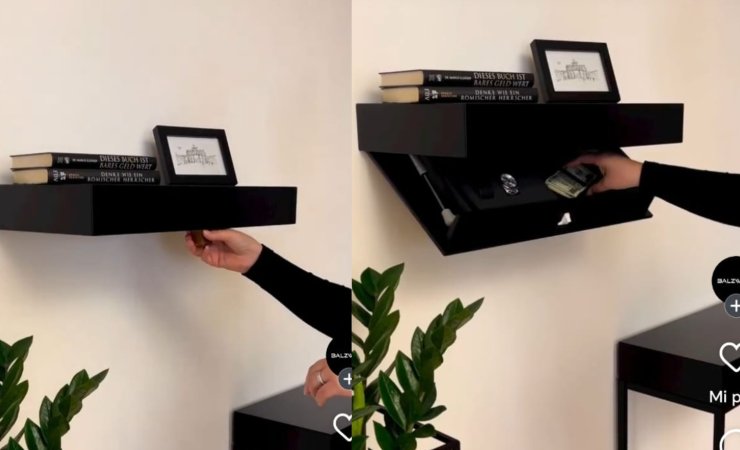 ripiano al muro per nascondere soldi