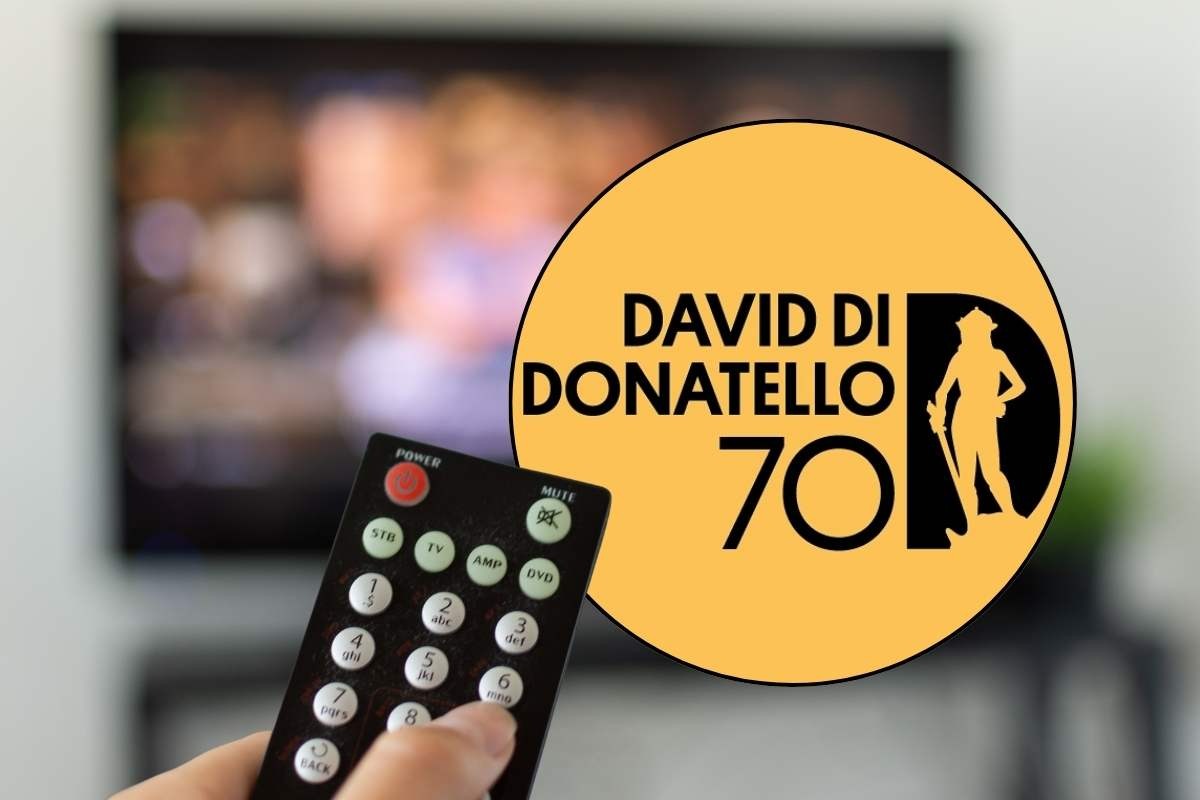 telecomando, tv e logo david di donatello