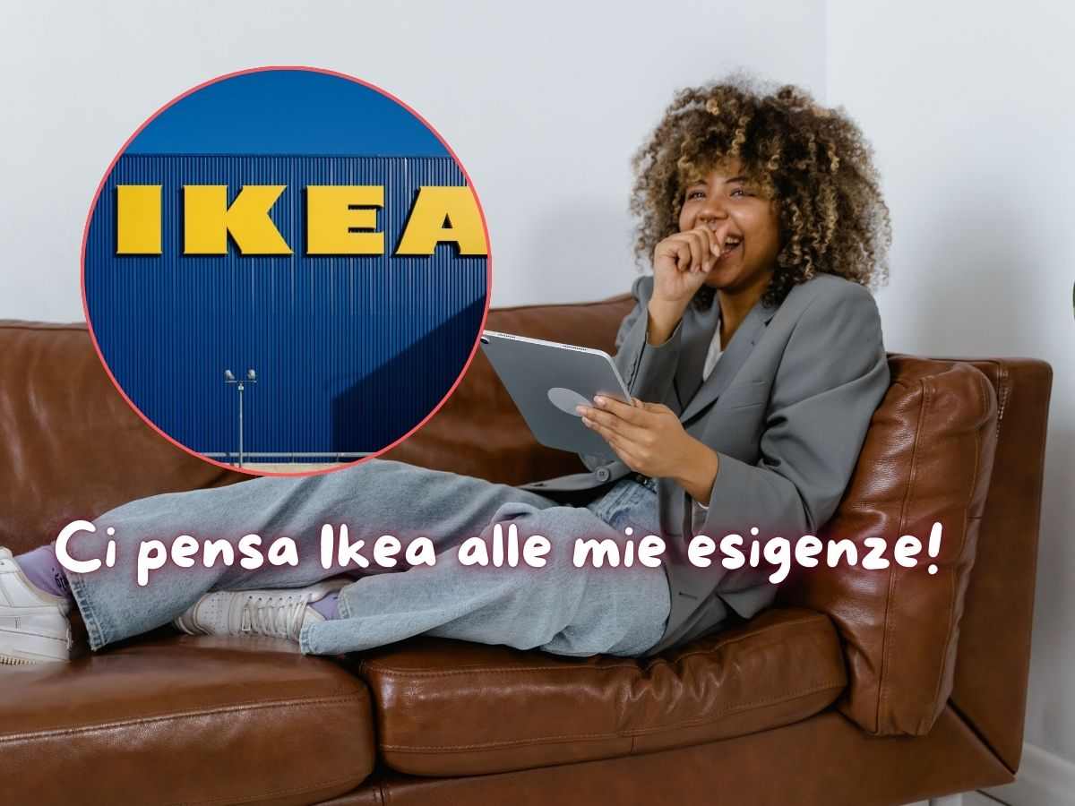 donna su un divano in pelle